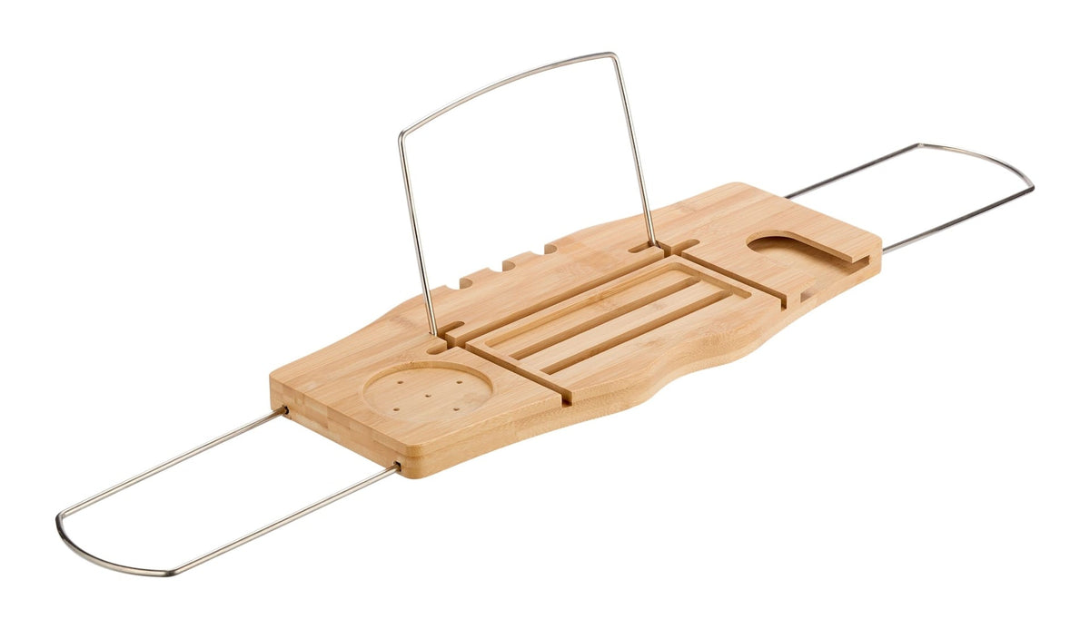 Type A Over-The-Bath Bamboo Wooden Adjustable Bath Tub Tray