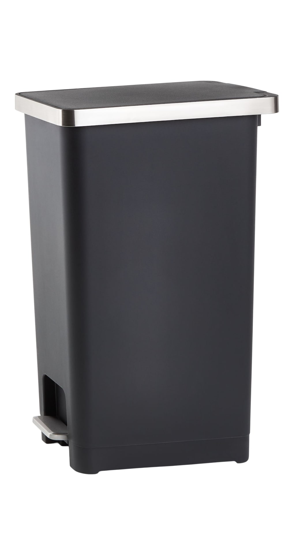 type A Slim Black Resin Garbage Can, 45-L
