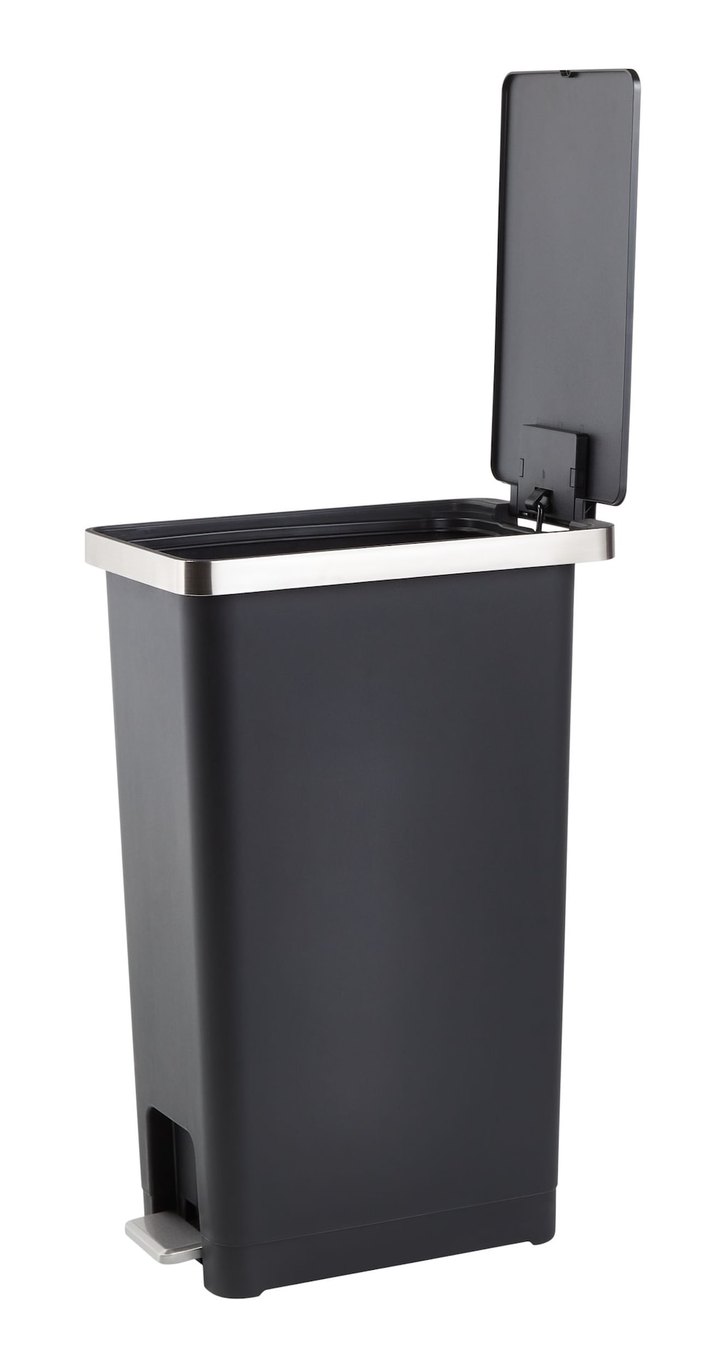type A Slim Black Resin Garbage Can, 45-L