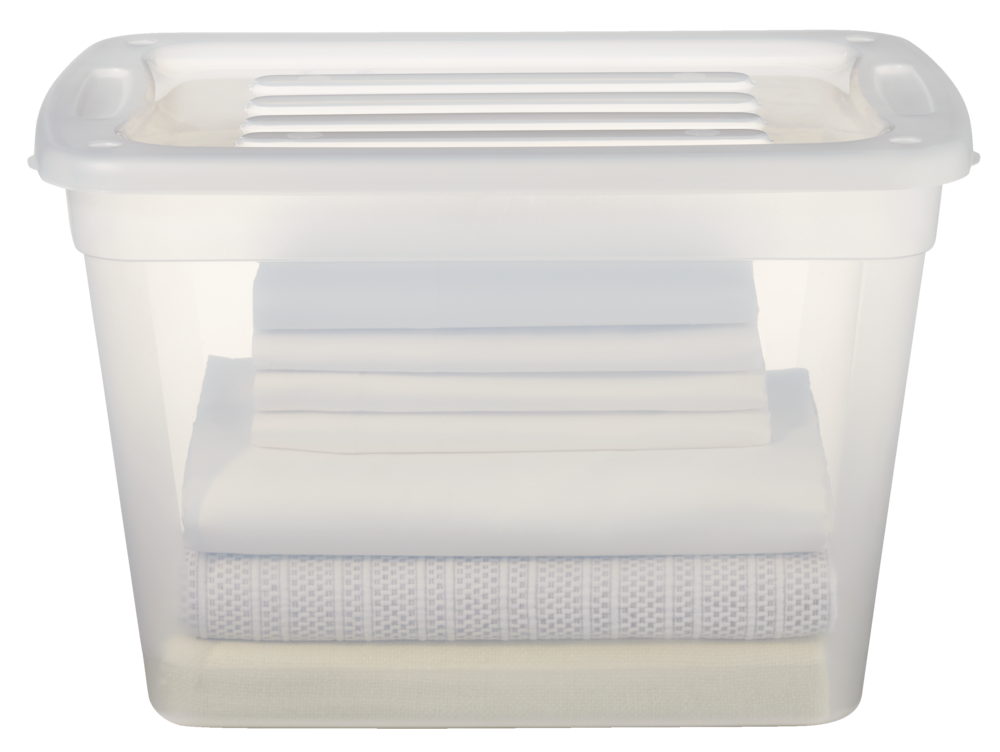 type A Transparent Stackable Storage Box with Lid, 39-L