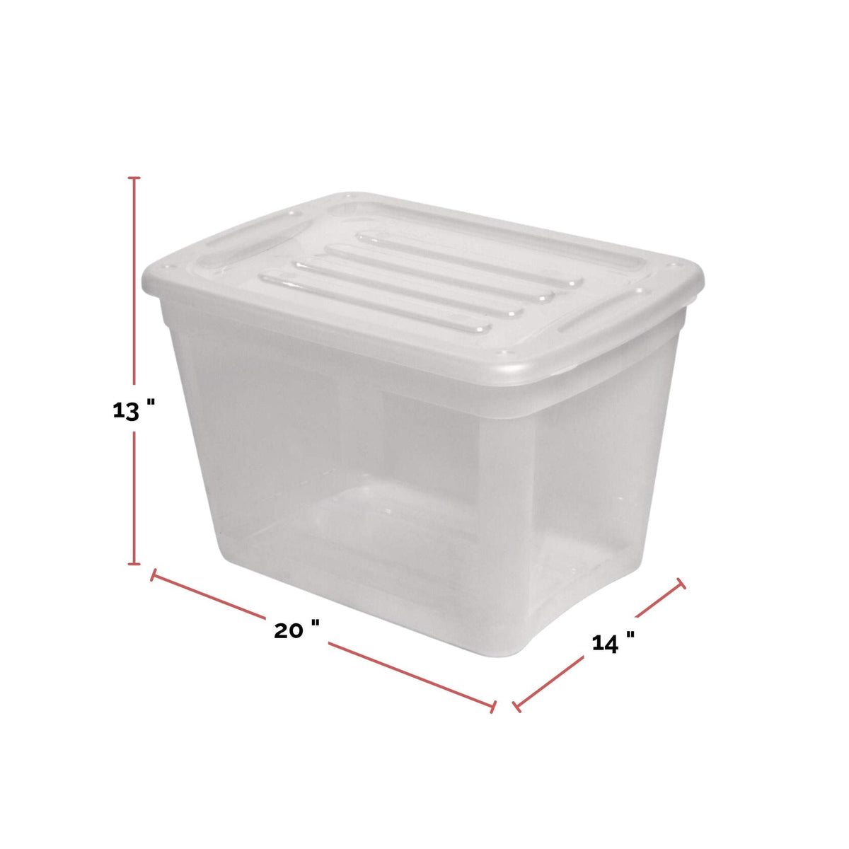 type A Transparent Stackable Storage Box with Lid, 39-L