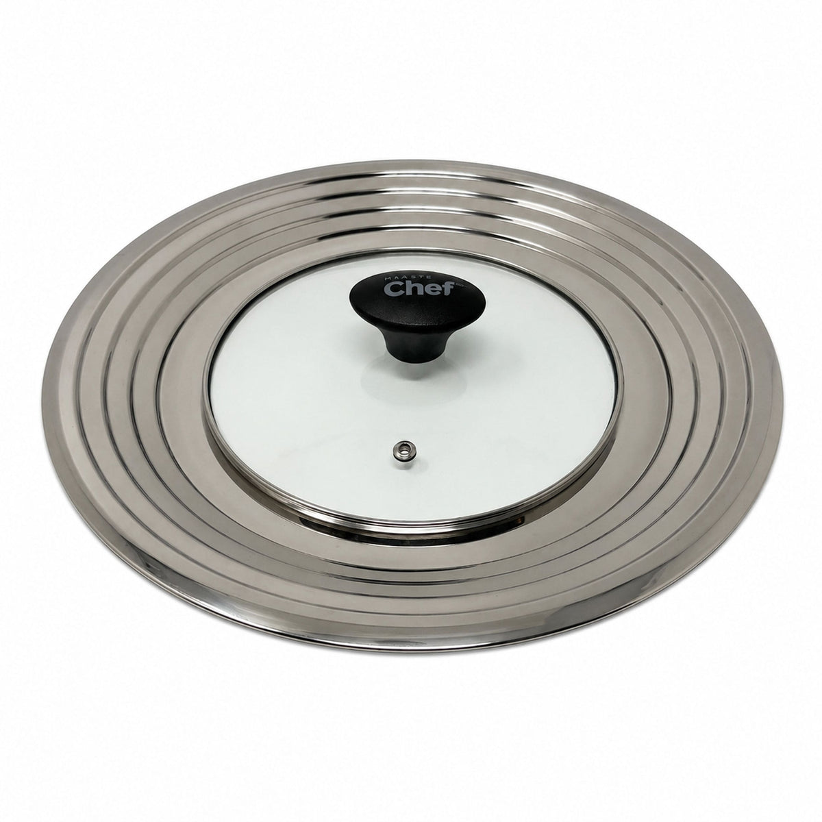 Universal Stainless Steel Glass Lid for Pots & Pans, Fits (24 cm) to (32 cm)