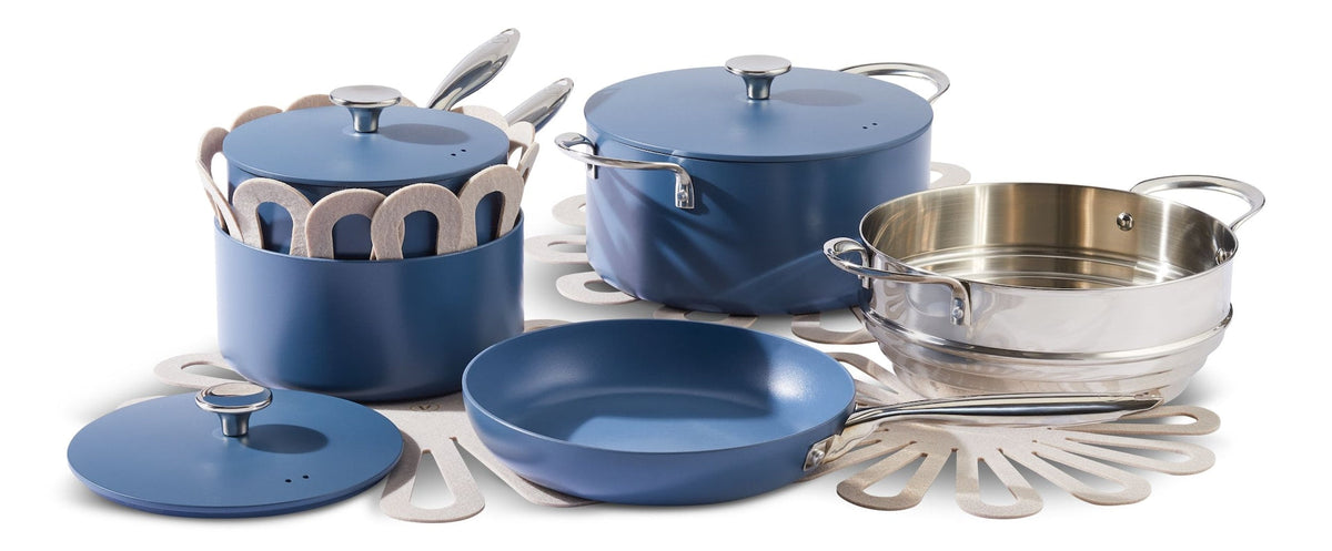 Non-Stick Cookset, Blue, 8-pc