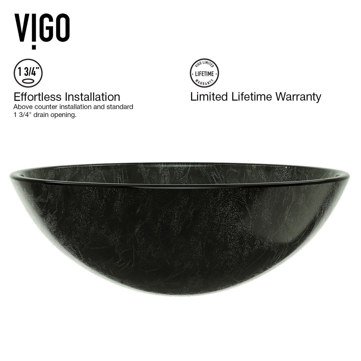 Glass Grey Onyx Bathroom Sink/Basin Set with Niko Faucet and Round Vessel