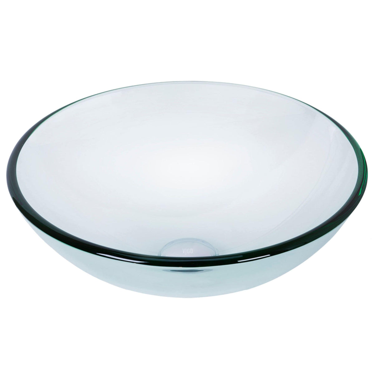 Round Glass Vessel Bathroom Sink/Basin with Repellent Seal Coating, Crystalline