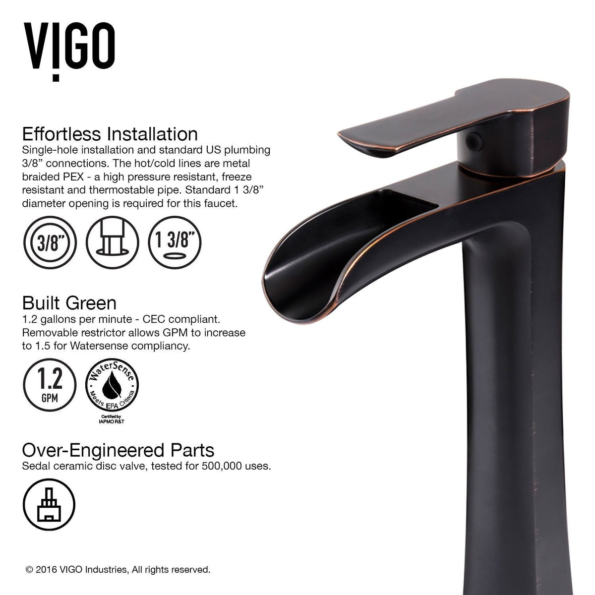 Russet Glass 18-in Red/Brown Bathroom Sink/Basin Set with Niko Faucet and Rectangular Vessel
