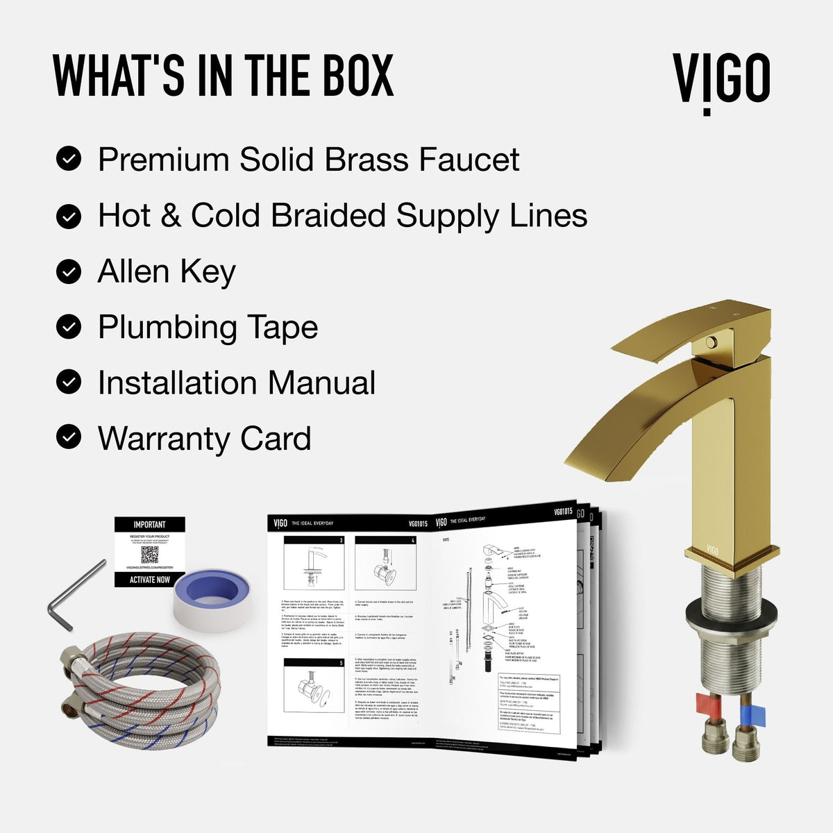 Satro Single Handle Single Hole Bathroom Sink Faucet, WaterSense Certified, Matte Gold