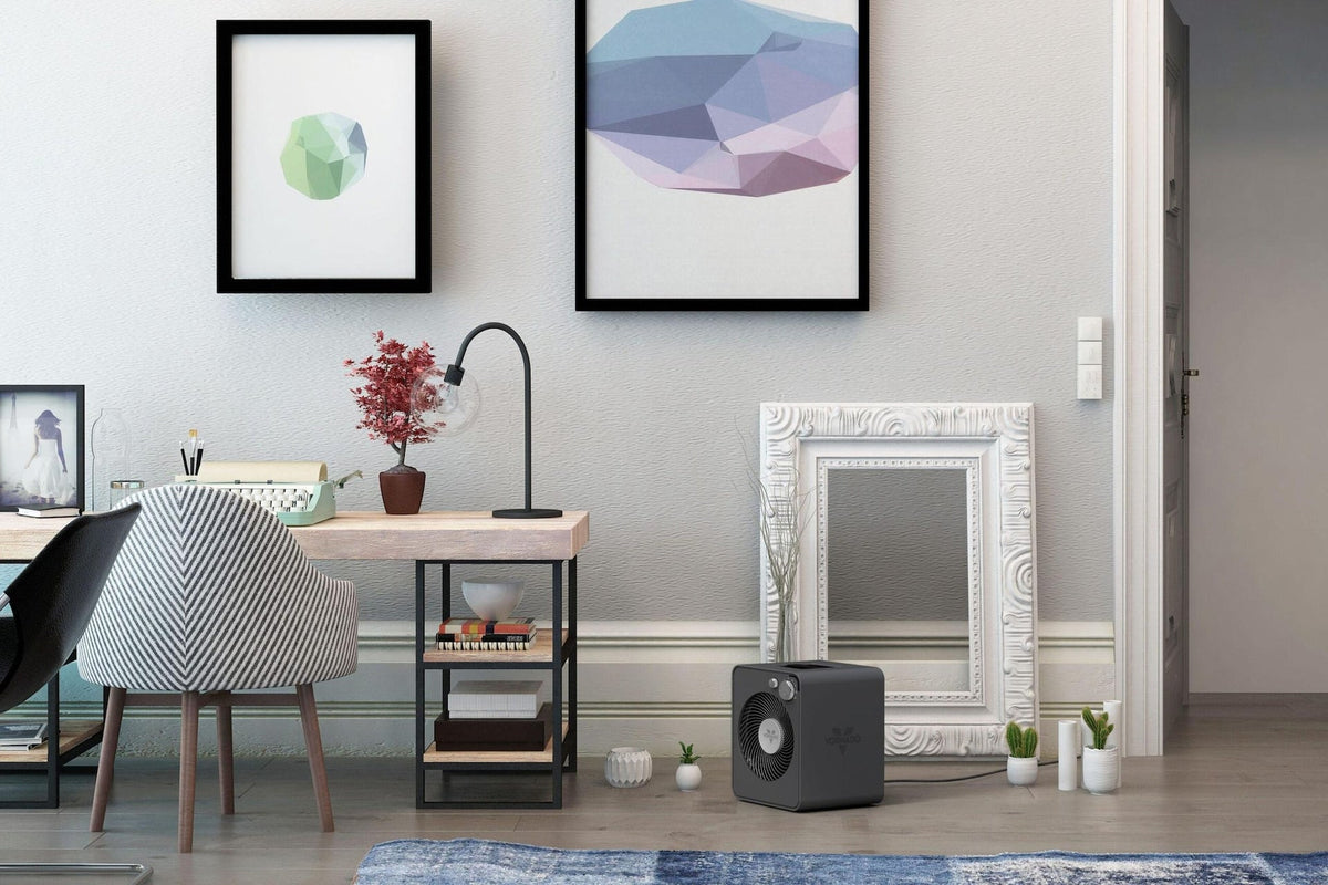 VMHi300 Whole Room Metal Heater with Adjustable Thermostat, Storm Grey