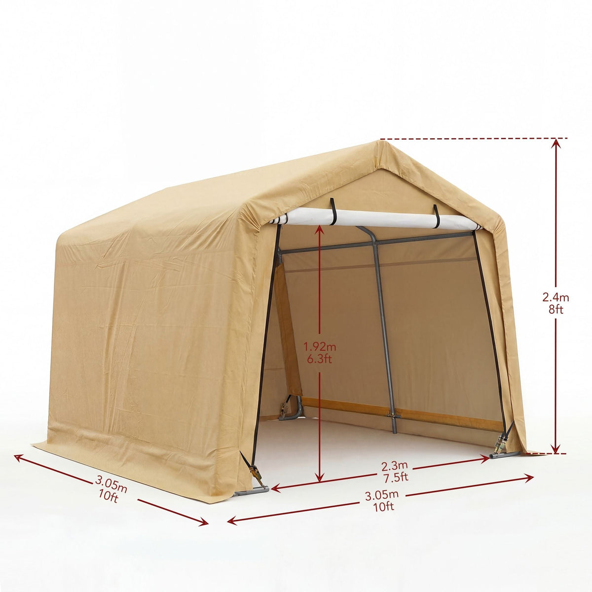Weatherfast Waterproof Storage Shed with UV Protection, 10 x 10 x 8-ft
