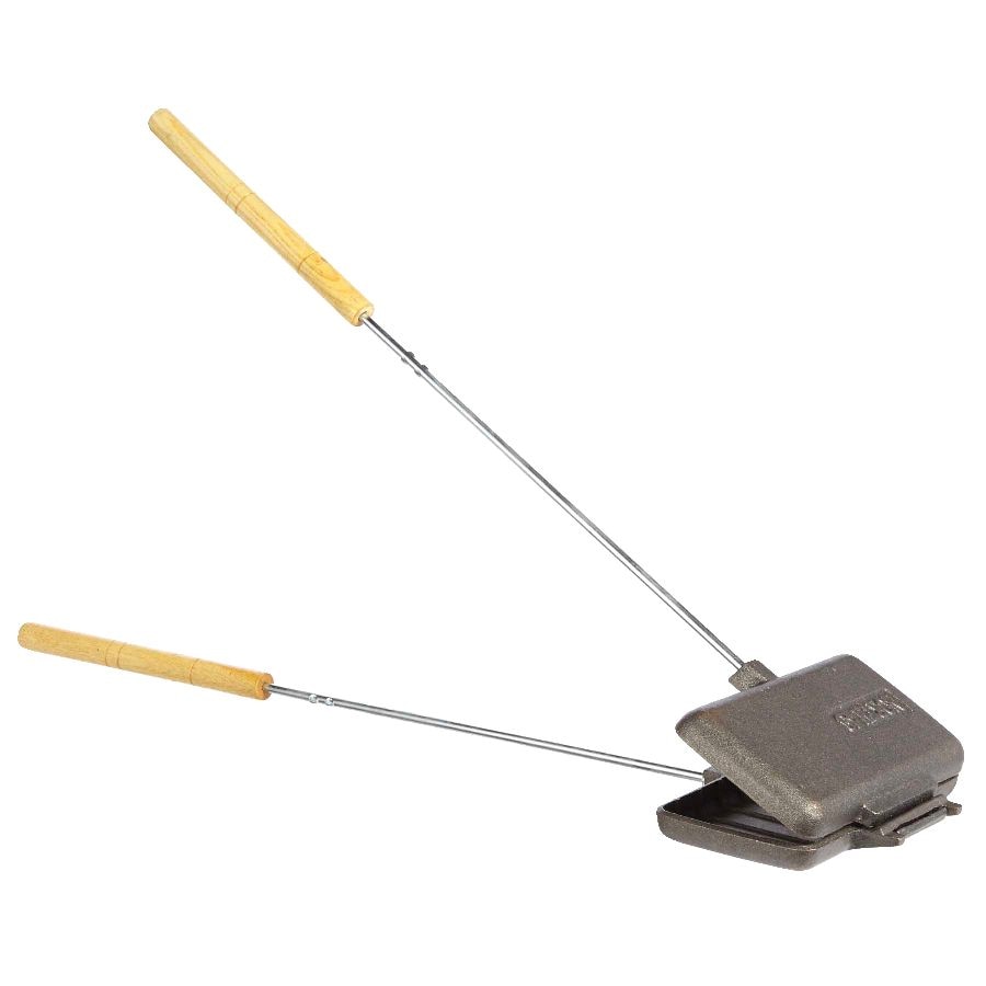Woods Cast Iron Long Handle Double Camping Cooker/Toaster, 9-in