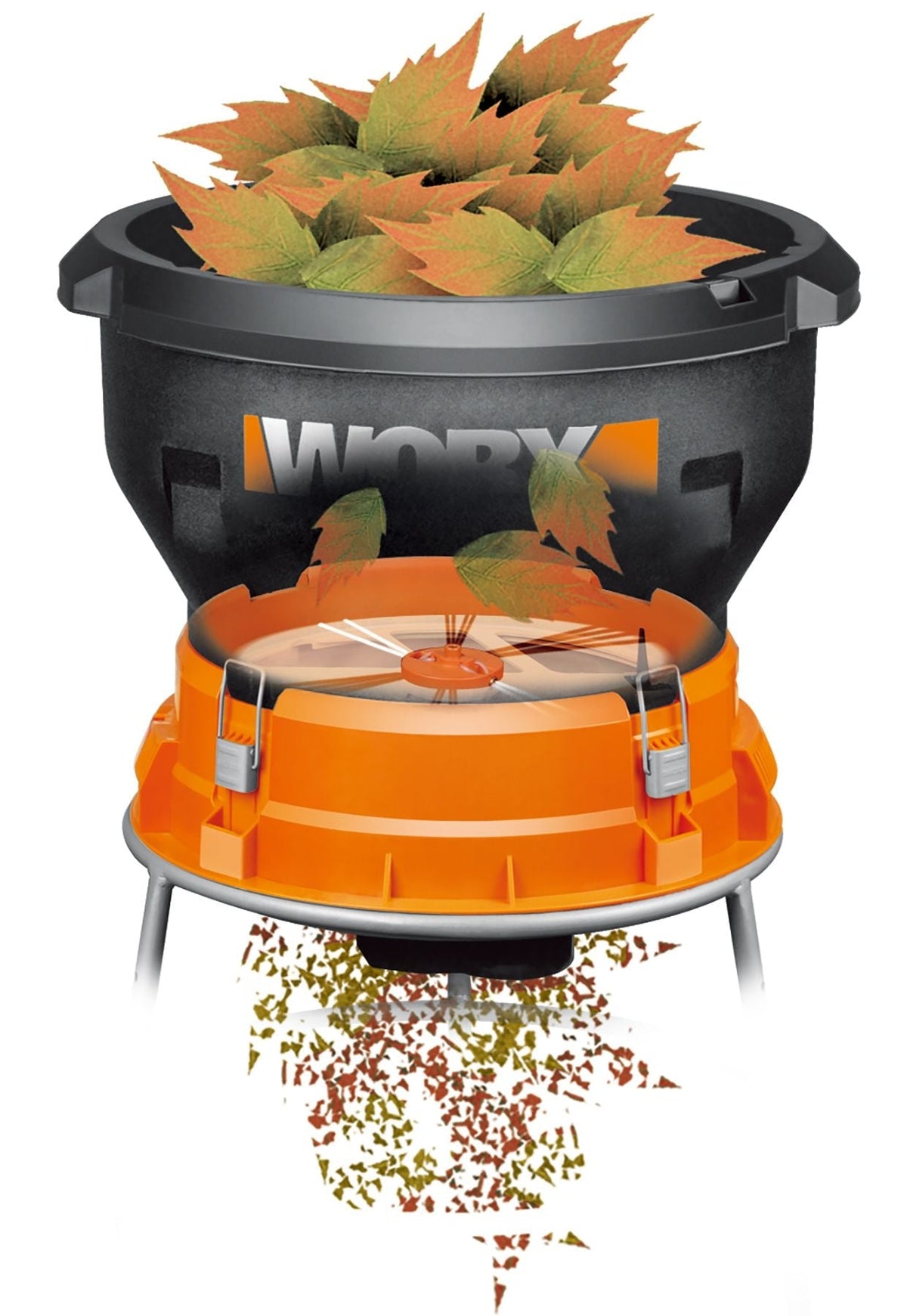 WG430 13 Amp Electric Leaf Mulcher/Shredder, 13-in