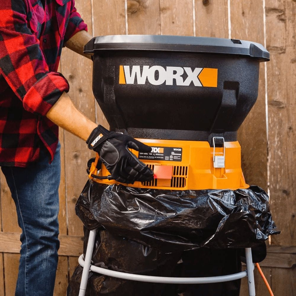 WG430 13 Amp Electric Leaf Mulcher/Shredder, 13-in
