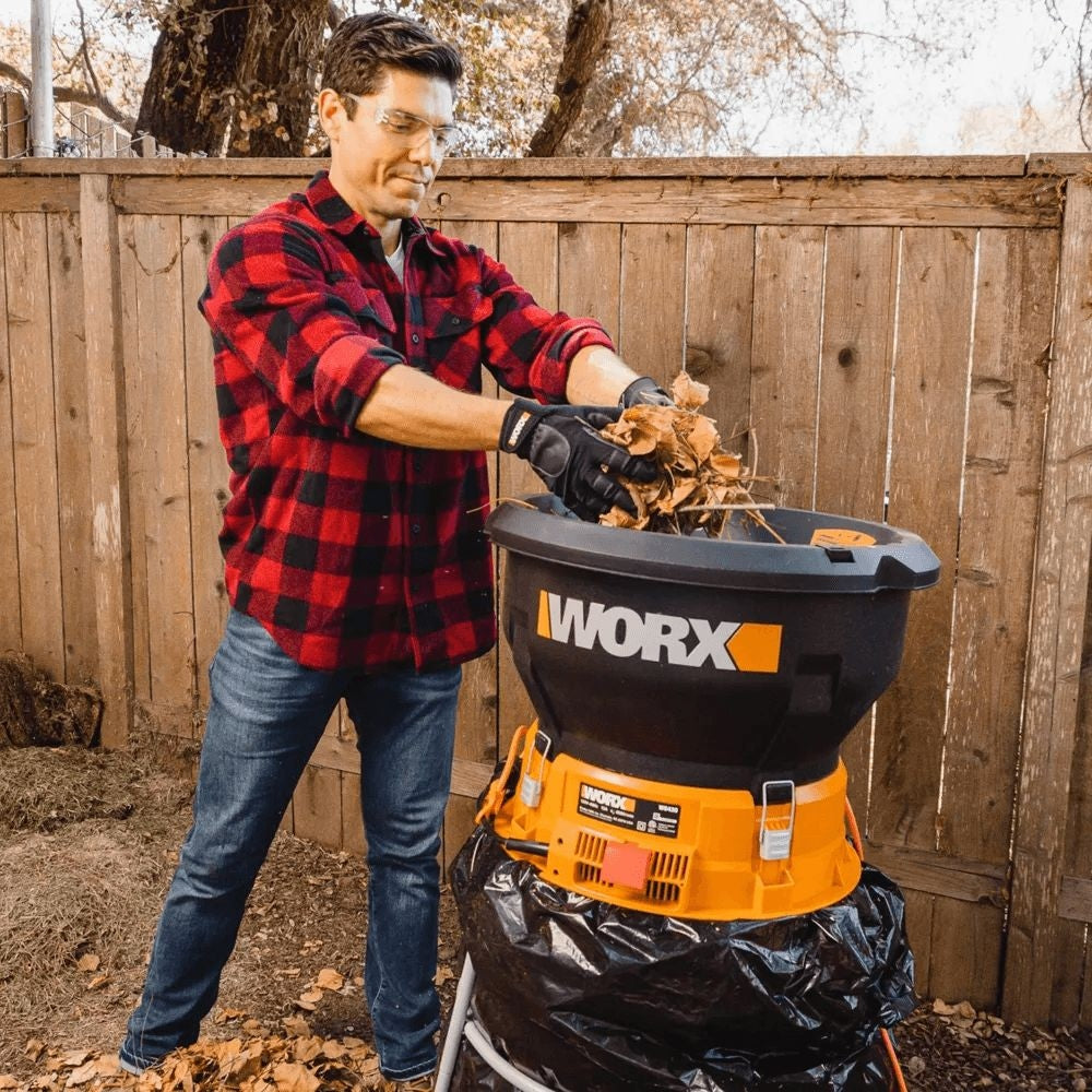 WG430 13 Amp Electric Leaf Mulcher/Shredder, 13-in