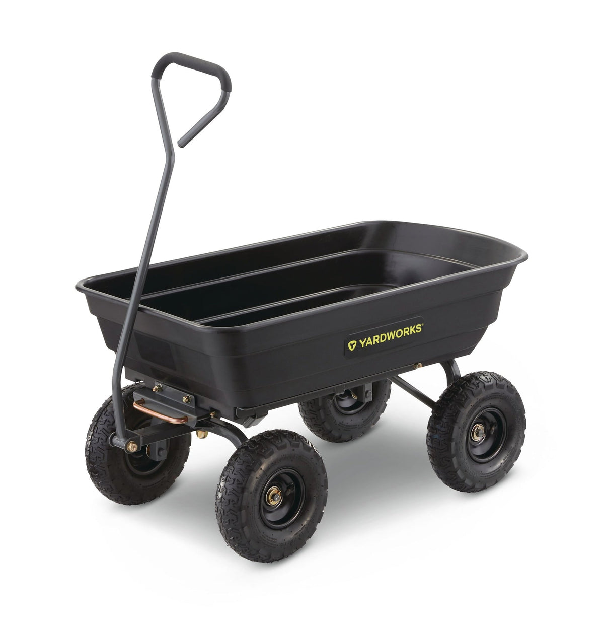 Poly Tray 4-Wheel Garden/Yard Cart, 600-lb