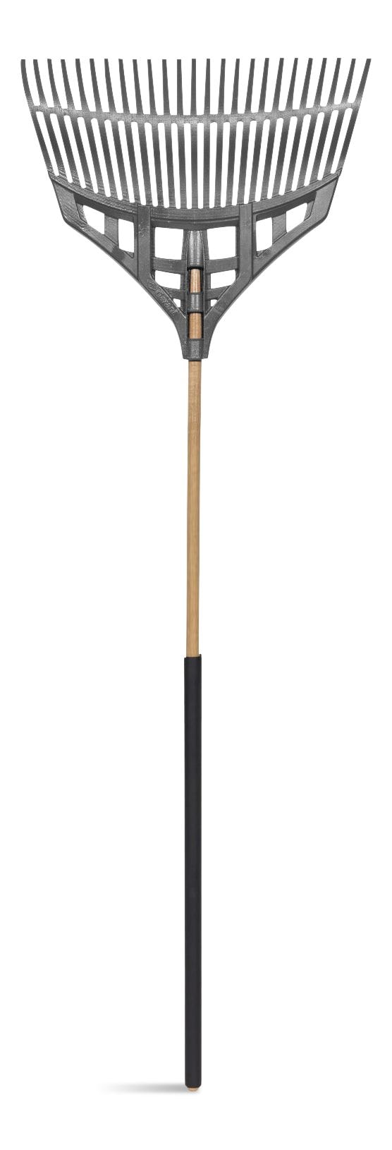 Ultra-Light Leaf Rake with Hardwood Shaft, 24-in