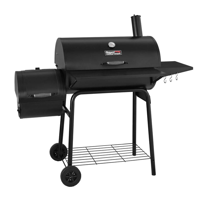 Gourmet 30" BBQ Charcoal Grill and Offset Smoker L4393