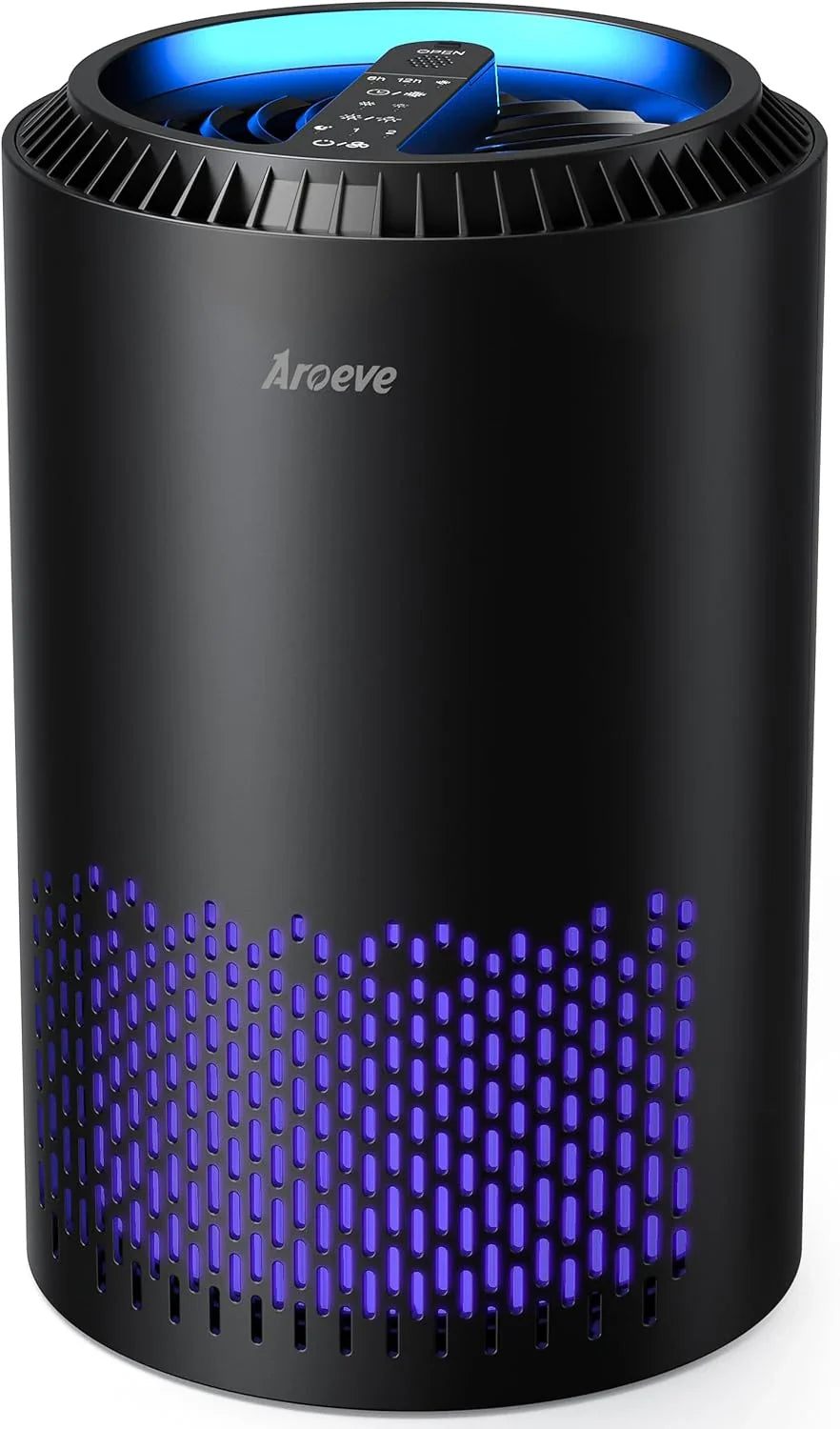 Bedroom household air purifier, with three layers of filters, capable of filtering smoke, pollen, allergens, pet dander and odors. The sleep mode helps improve sleep quality. Energy-saving design. Three wind speeds available. Suitable for offices, do