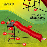 Trampoline Step N Slide | Fun Indoor & Outdoor Ladder and Wave Slide Set – Perfect for Round or Rectangle Trampolines with or Without Net