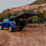 Sunshade portable roof tent, with dimensions of 9 feet by 7 feet, has a large shading area, is lightweight and durable, and is suitable for vehicles such as trucks, SUVs, vans, and camper vans (dark blue)