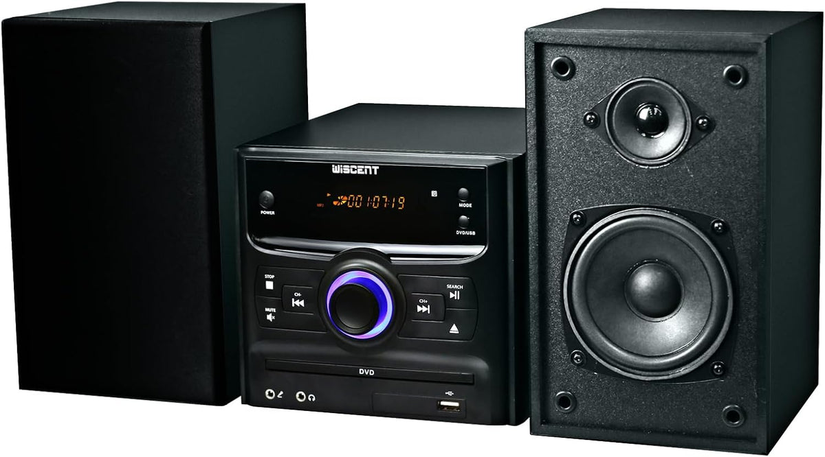 Wireless Stereo System, CD Player, Wireless Streaming, MP3, USB, Audio in, FM Radio, 30W, Micro Sound System