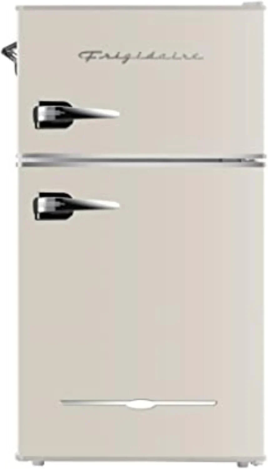 Retro Mini Fridge with Freezer & Side Bottle Opener-Small 2 Door Refrigerator for Office Bar or College Dorm Room-3.1 Cu Ft – 19”"D x 20.5" W x 33.5" H