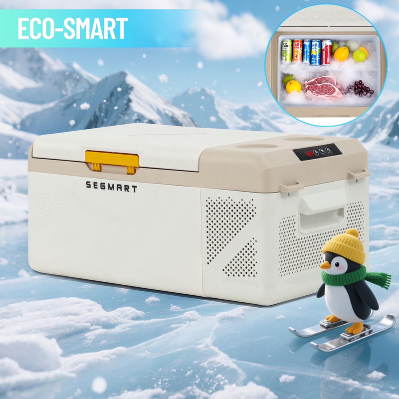 16.8QT Mini Fridge, Syngar Electric Cooler with 2 Plugs for Bedroom, Dorm RV Use, Portable Car Refrigerator for Camping, 60W, 24V/110V,... J3789