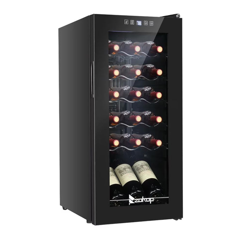 Zimtown 1.8Cu.Ft 18Bottle Compressor Wine Cooler Refrigerator Freestanding Compact Mini Wine Fridge V9675