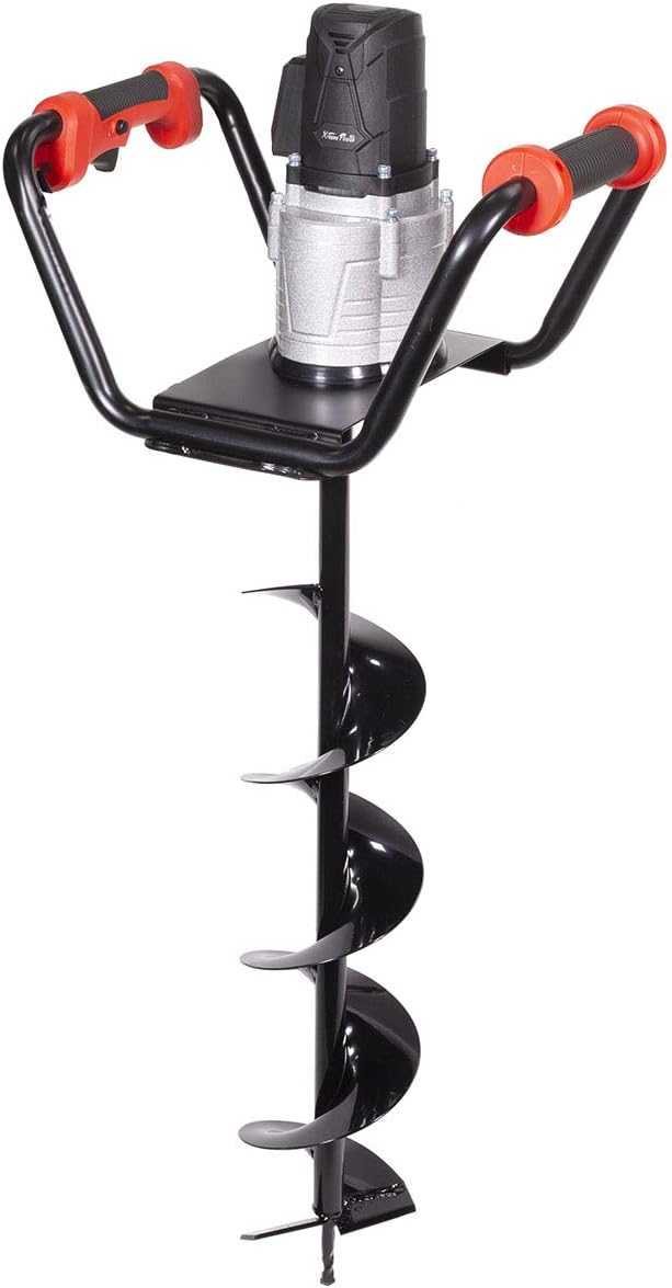 1500W industrial trenching machine enclosure features a soil excavation power head, including a 6-inch digging auger bit kit T8133