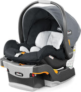 Infant Car Seat and Base, Rear-Facing Seat for 4-30 lbs., Includes Head and Body Support, Compatible with Strollers, Baby Travel Gear - Pewter/Grey