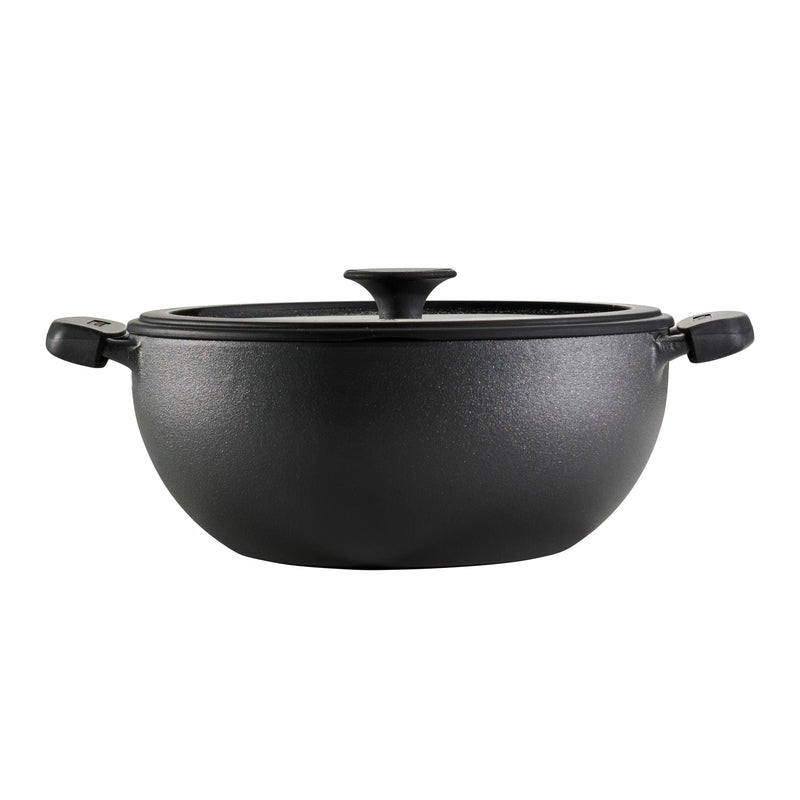 4.8 Qt Pre-Seasoned Cast Iron Kadai with Lid A8991