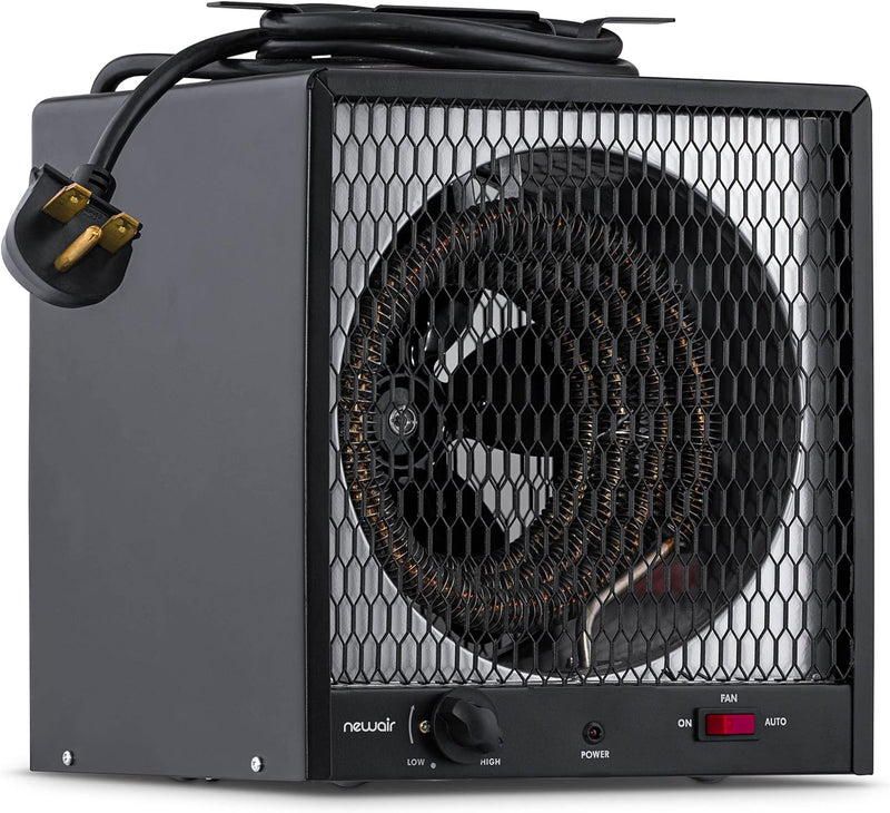 240v Portable Electric Garage Heater, Industrial Strength with Internal Thermostat and Carrying Handle, Heats 600 sq. ft. with 6-30R Plug, Perfect for Garages, Workshops and More X3005