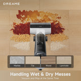 Dreame FloorX 300 Wet Dry Vacuum Cleaner, Vacuum Mop All in One with Auto Self-Cleaning, Floor Cleaner Machine for Hard Floor, 35 Mins Runtime,...