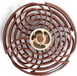 Mindsight Moving Wall Art - Wind up to power peaceful motion (no battery) - Calming Wall Décor Room, Office, Bedroom, Kitchen - Hand Crafted Wood - Ripple, Canyon Brown
