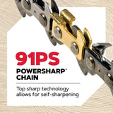 15 Ampere - Automatic sharpening cordless electric chainaw