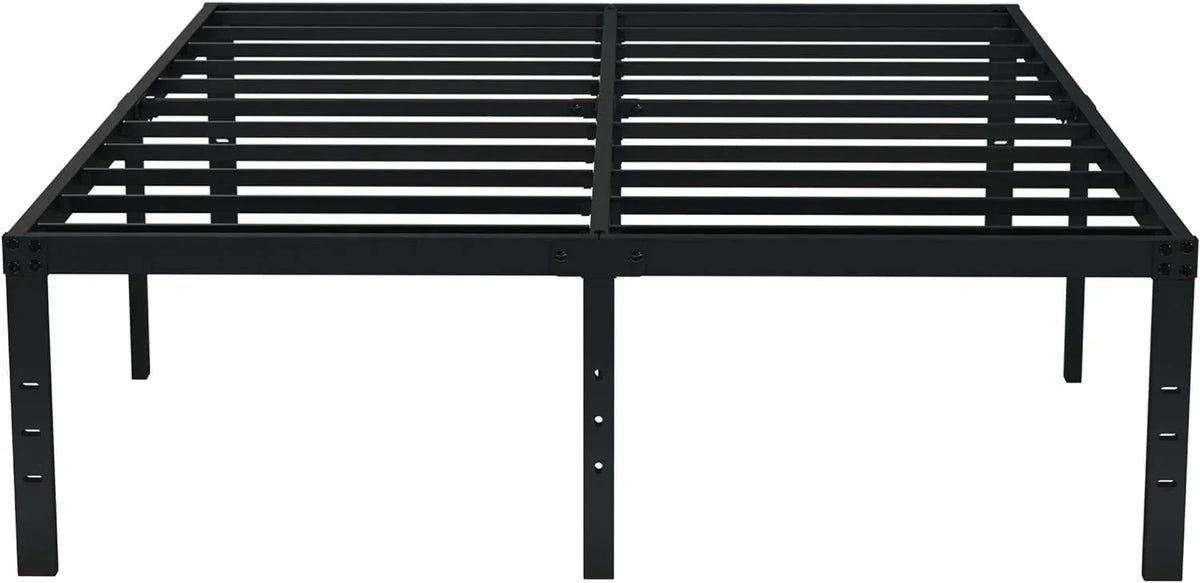 EMODA Queen Bed Frame No Box Spring Needed 18 Inch Heavy Duty Metal Tall Platform Bed Frame