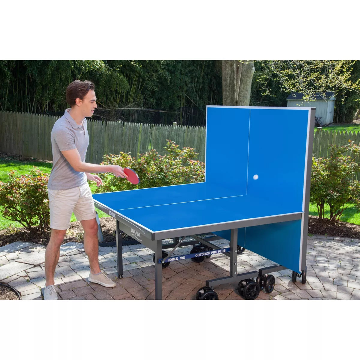 Nova Pro Plus Outdoor Table Tennis Table with Weatherproof Net, 9锟-5 ft, Foldable, Aluminum Surface