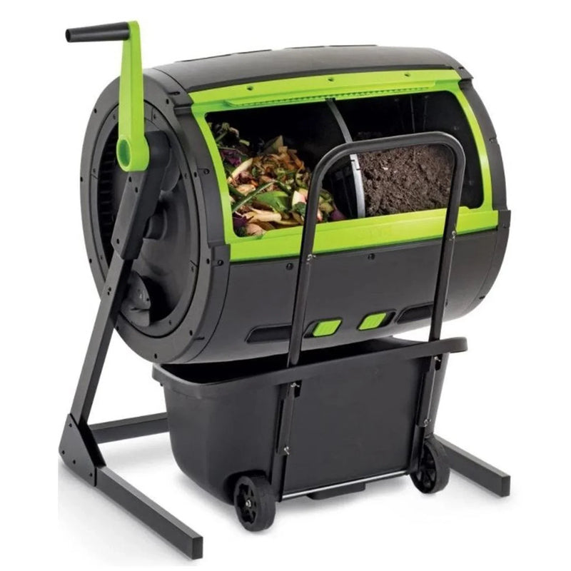 65-Gallon Compost Tumbler And Cart Combo J4845