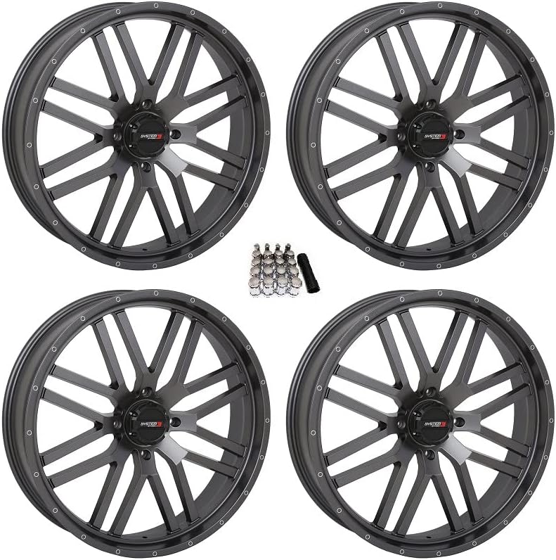 System 3 ST-3 Gunmetal UTV Wheels 22" RZR 1000 XP/Ranger XP 900/1000 Q8531