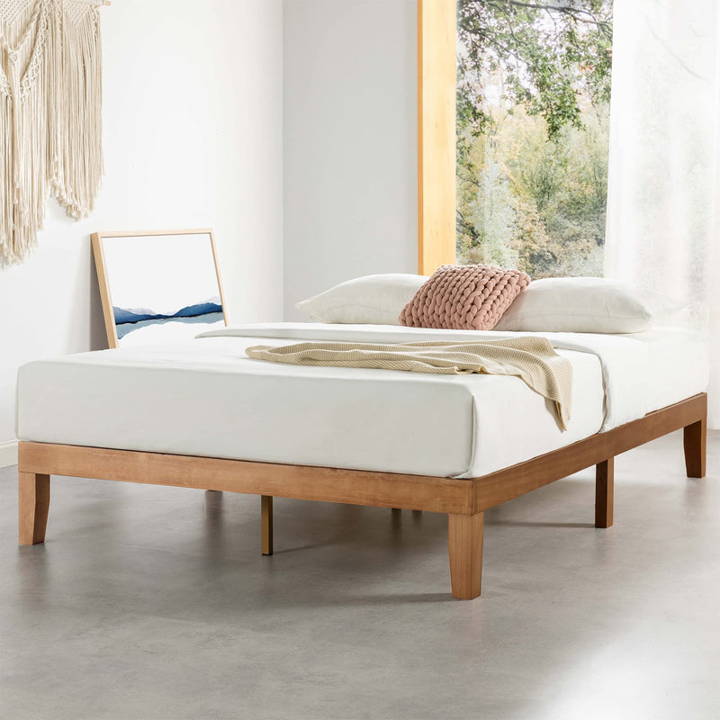 Mellow 12 Inch Solid Wood Platform Bed with Wooden Slats X3303