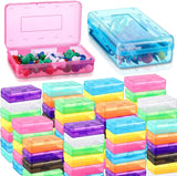 100-piece set. Large-capacity transparent pencil case. Large-capacity hard plastic crayon case. Large-capacity classroom storage box. Suitable for both boys and girls (in various colors)
