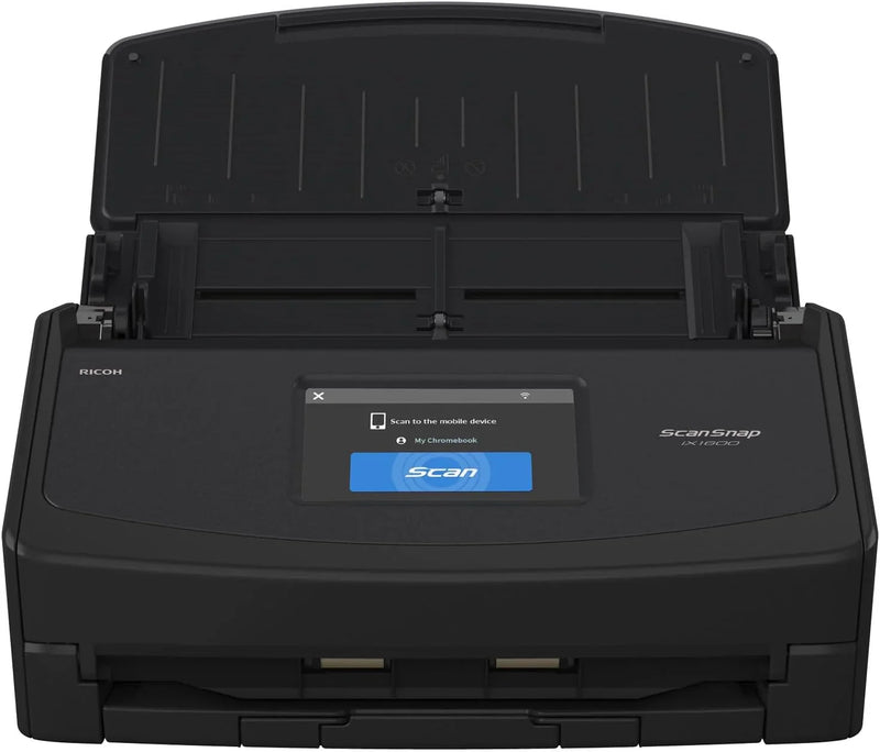 iX1600 Wireless or USB High-Speed Cloud Enabled Document, Photo & Receipt Scanner with Large Touchscreen and Auto Document Feeder for Mac or PC, 17 watts, Black S5909