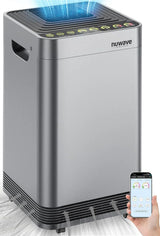 Whole-house air purifier, intelligent air purifier, equipped with a five-level tower structure air filter, air quality and odor sensors, bedroom sleep mode, can remove 99.99% of dust, smoke, pollen and allergens.