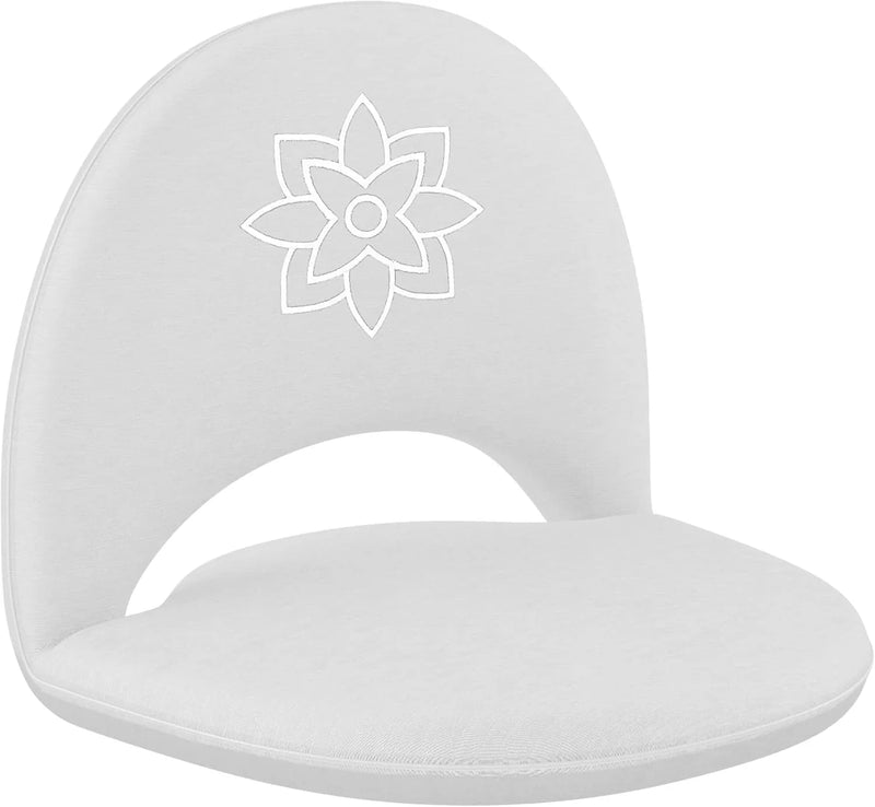 Mindful Modern Meditation Chair | Adjustable Floor Chair with Back Support | Padded Floor Seat for Posture Support and Comfort | Portable Folds Flat for Storage | Indoor/Outdoor Use | Slate Grey T7176