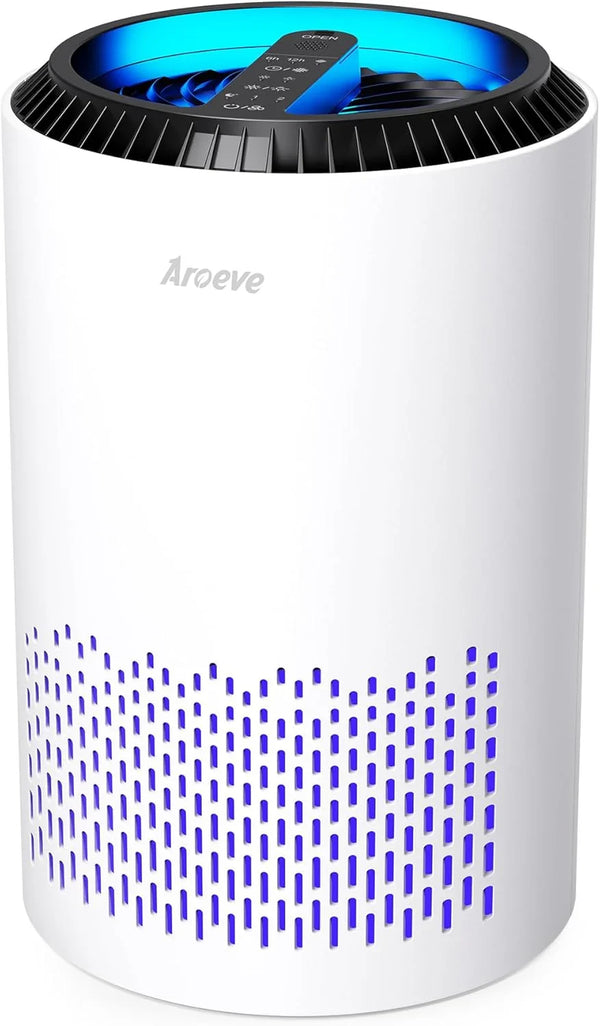 Bedroom household air purifier, with three layers of filters, capable of filtering smoke, pollen, allergens, pet dander and odors. The sleep mode helps improve sleep quality. Energy-saving design. Three wind speeds available. Suitable for offices, do I497
