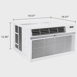 LG 8,000 BTU 340 Sq ft Window Air Conditioner with Remote Control, White, LW8016ER