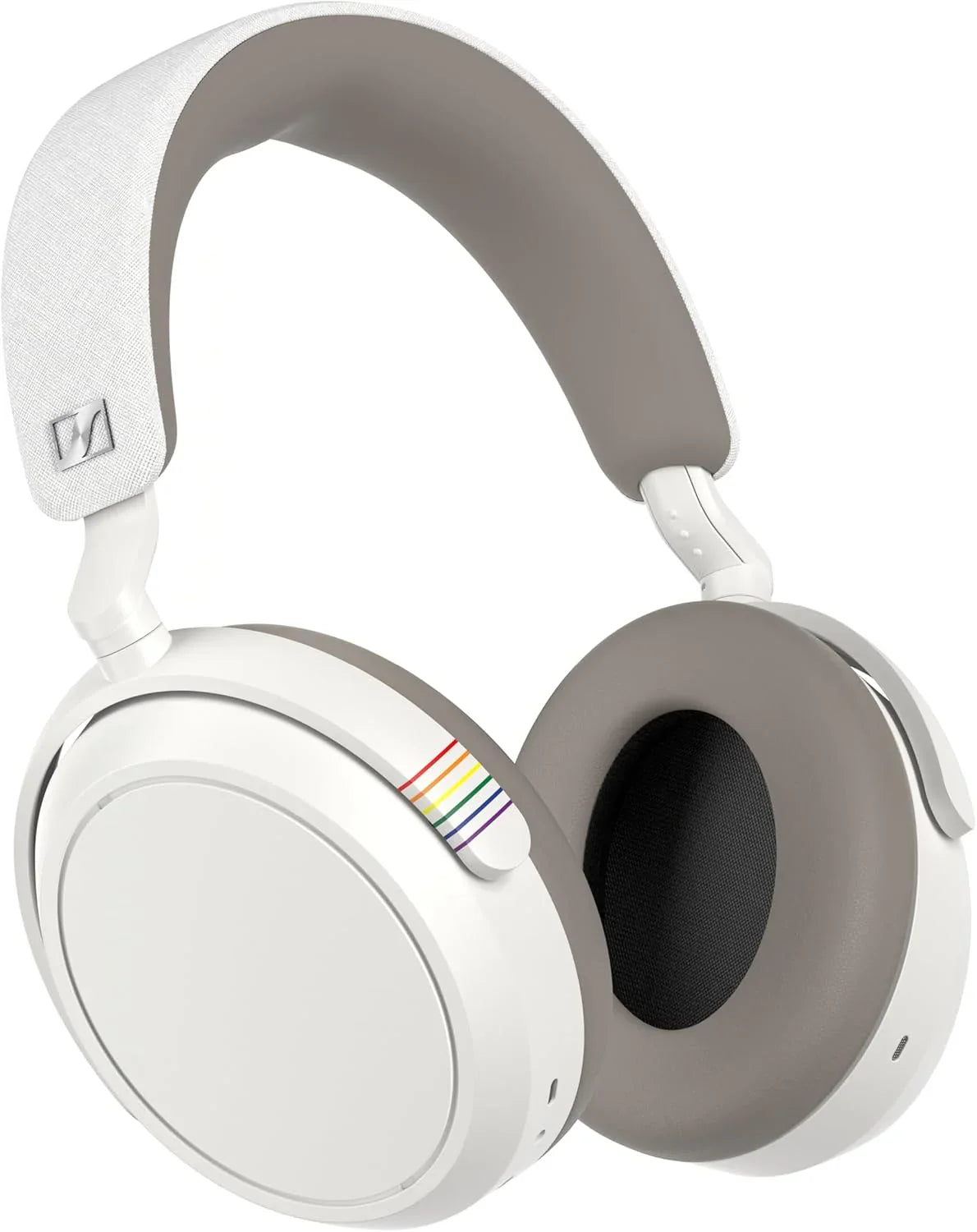 Consumer-grade audio power 4 wireless headphones - Support Wireless connection, equipped with adaptive noise cancellation function, clear calls, up to 60 hours of battery life, and customizable sound effects. White model.