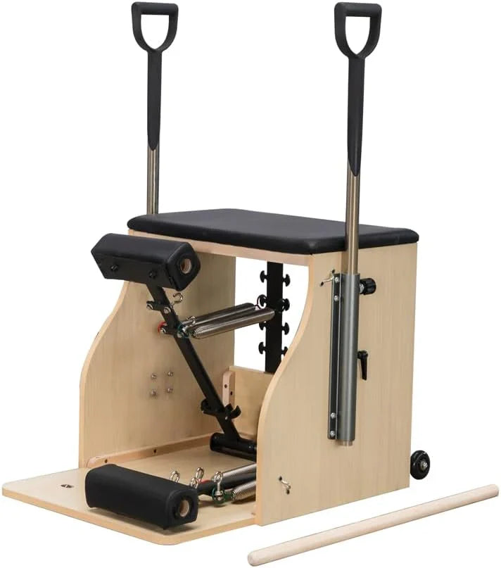 Pilates Chair, Split-Pedal Stability Combo Chair with Handles,Pilates Reformer Machine,Pilates Equipment for Home Or Studio Use F637