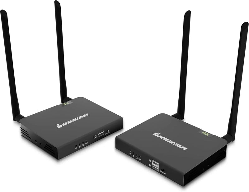 Wireless 4K HDMI Video Extender Transmitter and Receiver Kit (with keyboard and mouse control) - Wireless channel pairing - 4K 60Hz, maximum transmission distance up to 165 feet, equipped with HDMI local output interface L5281