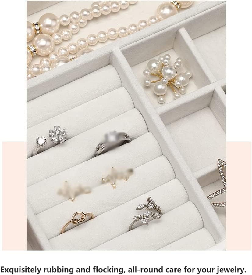 Jewelry Box Jewelry Case PU Leather Jewelry Box Jewelry Storage Box Earring Ear Stud Ring Necklace Organizer Case Jewelry Organizer