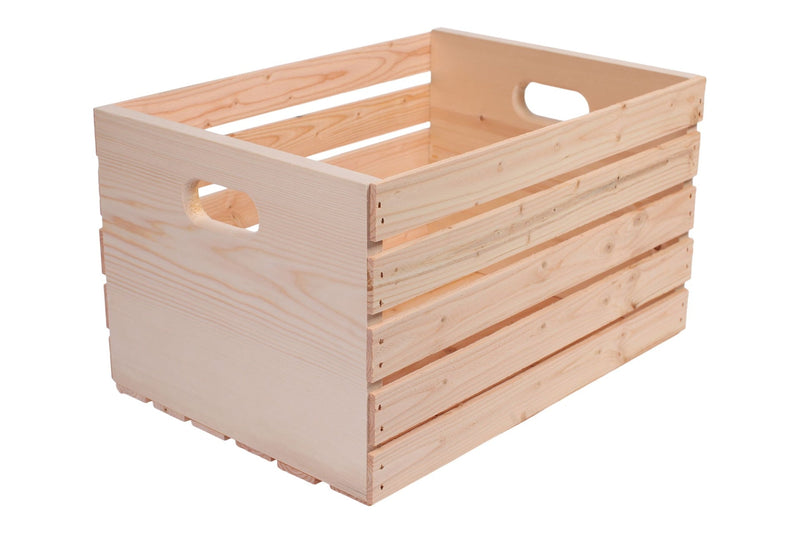 Solid Pine Wood Storage Crate, 20-in K9562